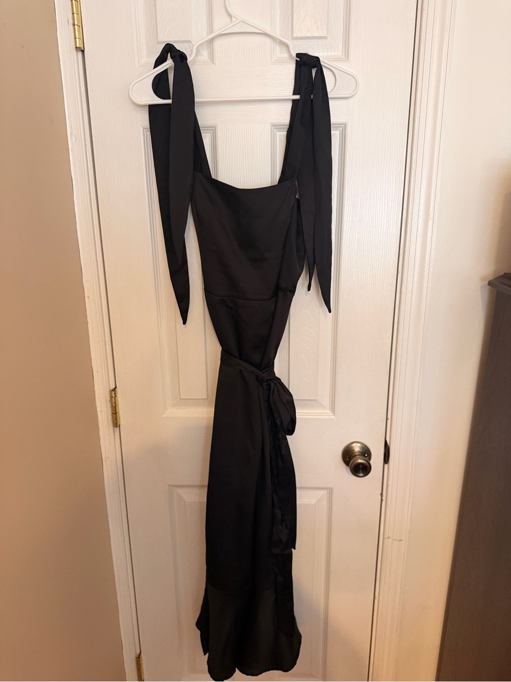 Show Me Your MuMu Black Tie-Shoulder Maxi Dress